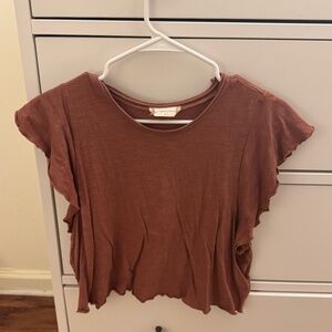 Women's Flutter Sleeve Top